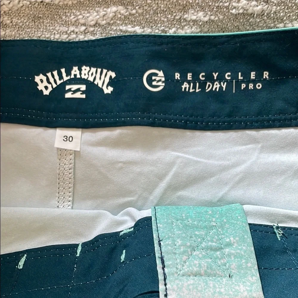 Billabong Blue and Black Gradient Board Shorts